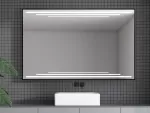Lustro łazienkowe LED w ramie aluminiowej - Pola