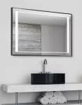 Lustro łazienkowe LED w ramie aluminiowej - Selita