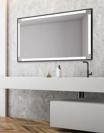  Lustro łazienkowe LED w ramie aluminiowej - Sesil