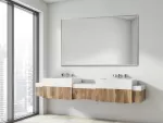 Lustro łazienkowe w ramie aluminiowej - Tavi